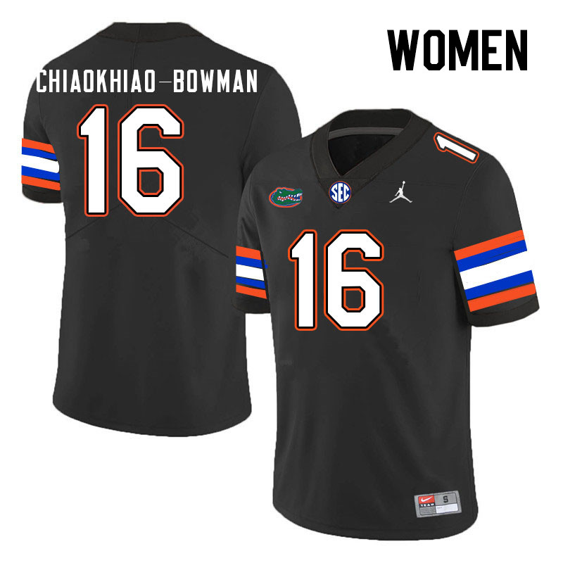 Women #16 Thai Chiaokhiao-Bowman Florida Gators College Football Jerseys Stitched-Black - Click Image to Close